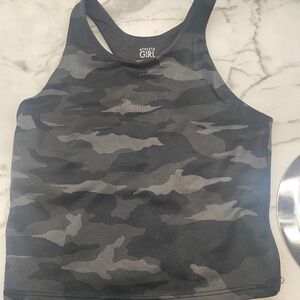 Athleta Girl Camo bra tank top size M (8-10)
